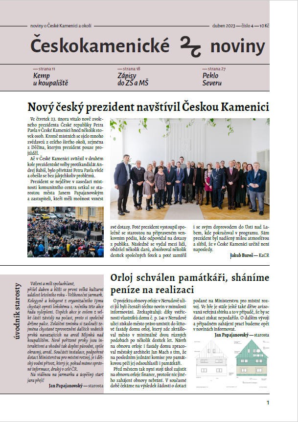Českokamenické noviny – Duben 2023