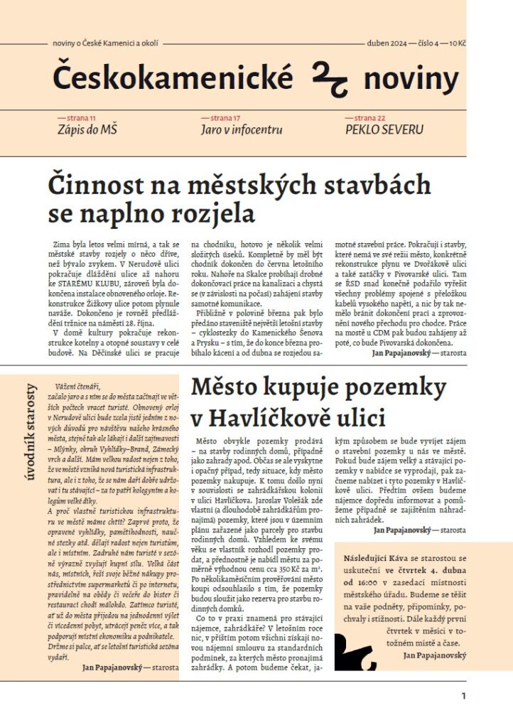 Českokamenické noviny 04/2024