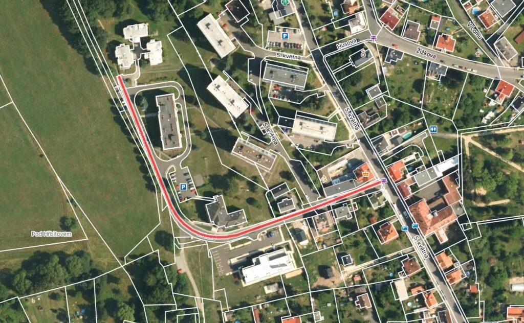 ulice Lidická v České Kamenici