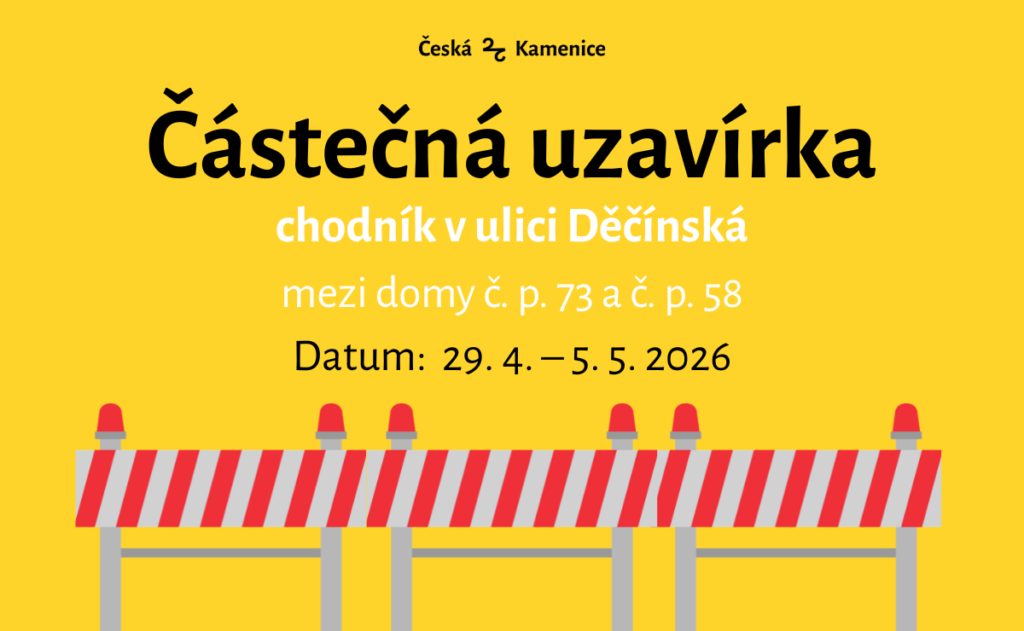 částečná uzavírka chodníku